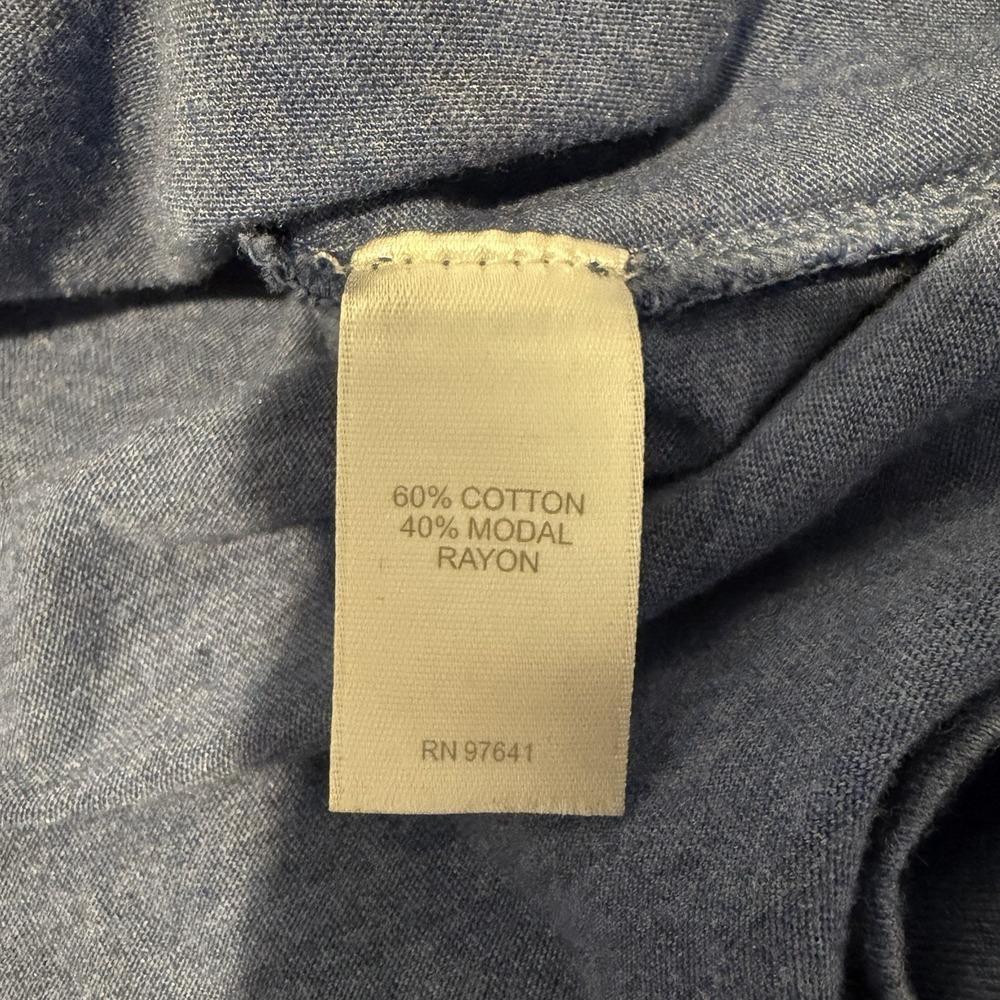 Pure Jill Seamed Swing Tunic Size XL Petite Blue High Low Hem Versatile Soft - Picture 5 of 9